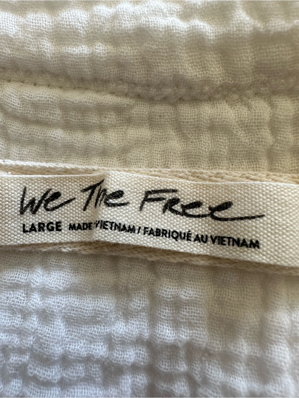 We The Free white gauze top, size large - Picture 4 of 12
